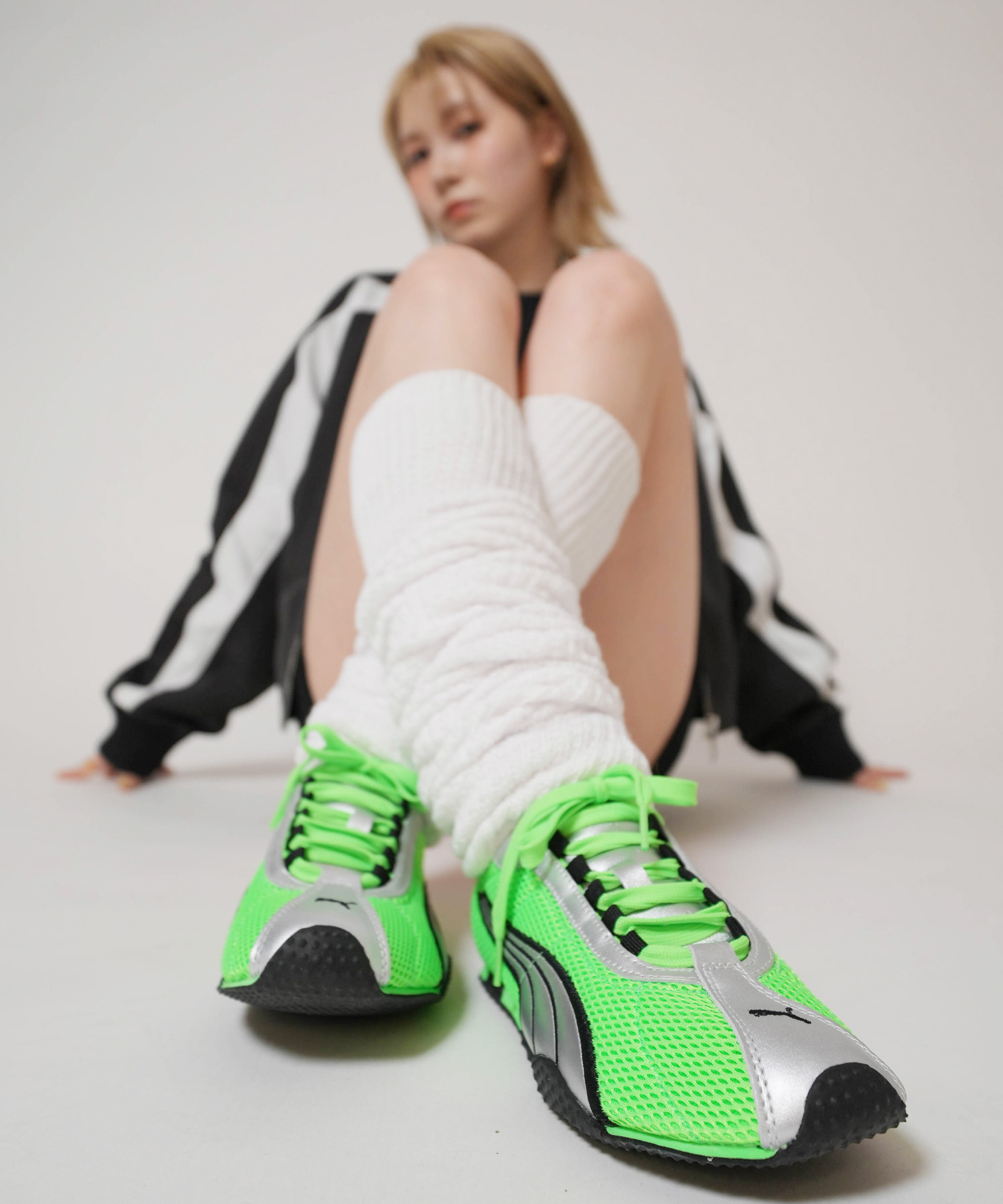 h-streetの緑色の着用画像