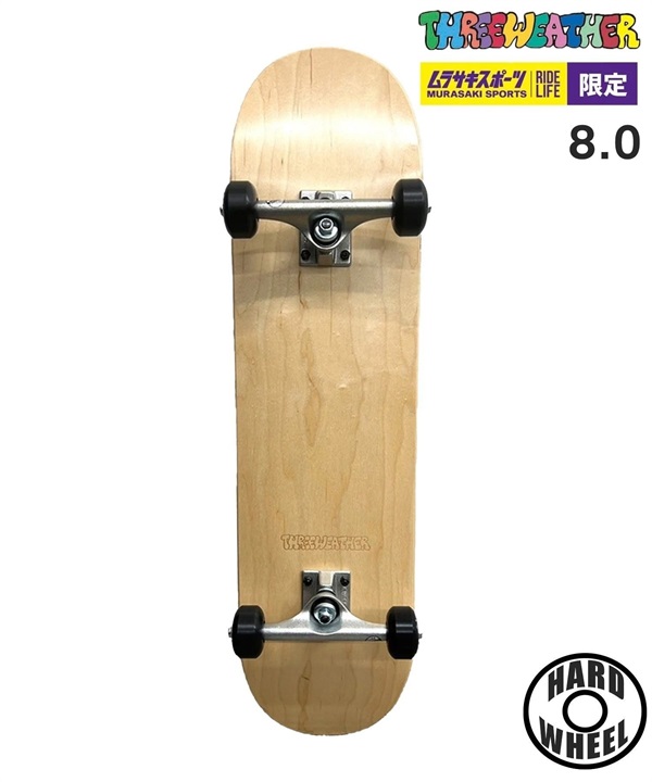 THREE WEATHER スリーウェザースケートボード コンプリートセット 8.0inch PREMIUM COMPLETE プレミアム コンプリート SBMR2303S, 2304S 大人