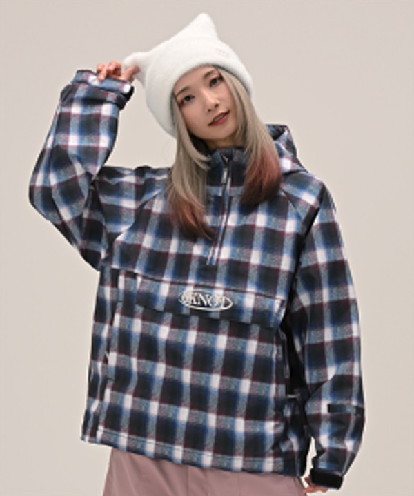 6KNOT シックスノット CHECK スノーボード ウェア ジャケット レディース ムラサキスポーツ 25-26モデル LL C28【2526】
