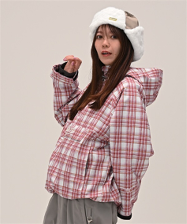 6KNOT シックスノット CHECK スノーボード ウェア ジャケット レディース ムラサキスポーツ 25-26モデル LL C28【2526】