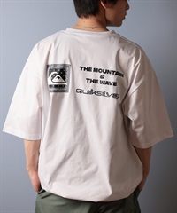 QUIKSILVER クイックシルバー ラッシュガード メンズ 半袖 Tシャツ バックプリント 水陸両用 UVカット QLY251626M ムラサキスポーツ限定(WHT-M)