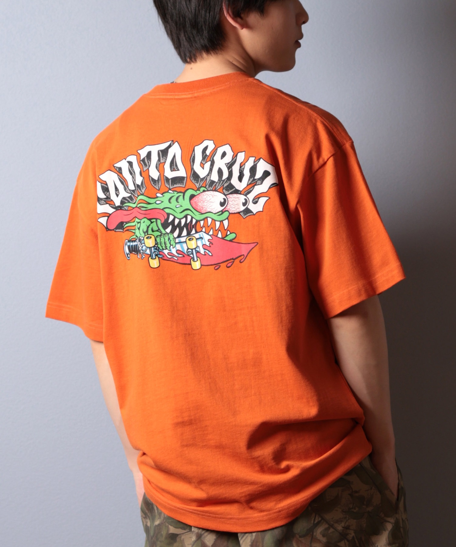 SANTACRUZ サンタクルーズ 半袖 Tシャツ メンズ バックプリント SLASHER 502252404 ムラサキスポーツ限定(ORG-M)