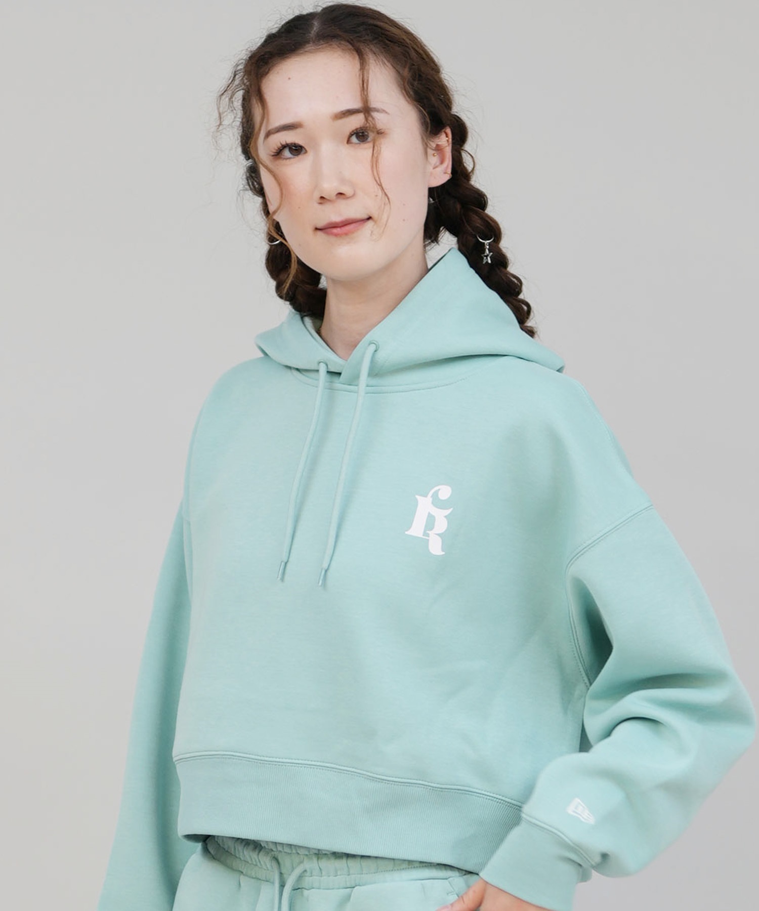 NEW ERA ニューエラ プルオーバー パーカー レディース NEW ERA×CALNAMUR SWEAT SHORT HOODIE 14875703(MNT-S)