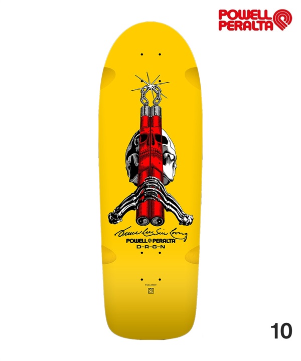 POWELL PERALTA パウエル ペラルタ ブルースリー コラボ BRUCE LEE SKULL&NUMCHUCK スケートボード デッキ 10 スケボー