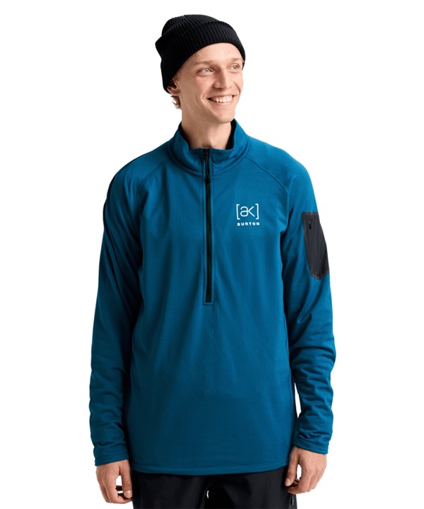 BURTON バートン エーケー Men's [ak] Helium Grid Fleece Half-Zip スノーボード ウェア インナー メンズ 25-26モデル 【2526】