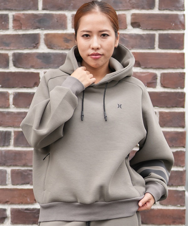Hurley ハーレー プルオーバー パーカー レディース PHANTOMシリーズ セットアップ対応 ロゴ PHANTOM SWEAT BLOCK PARTY HOODIE WUFF252001