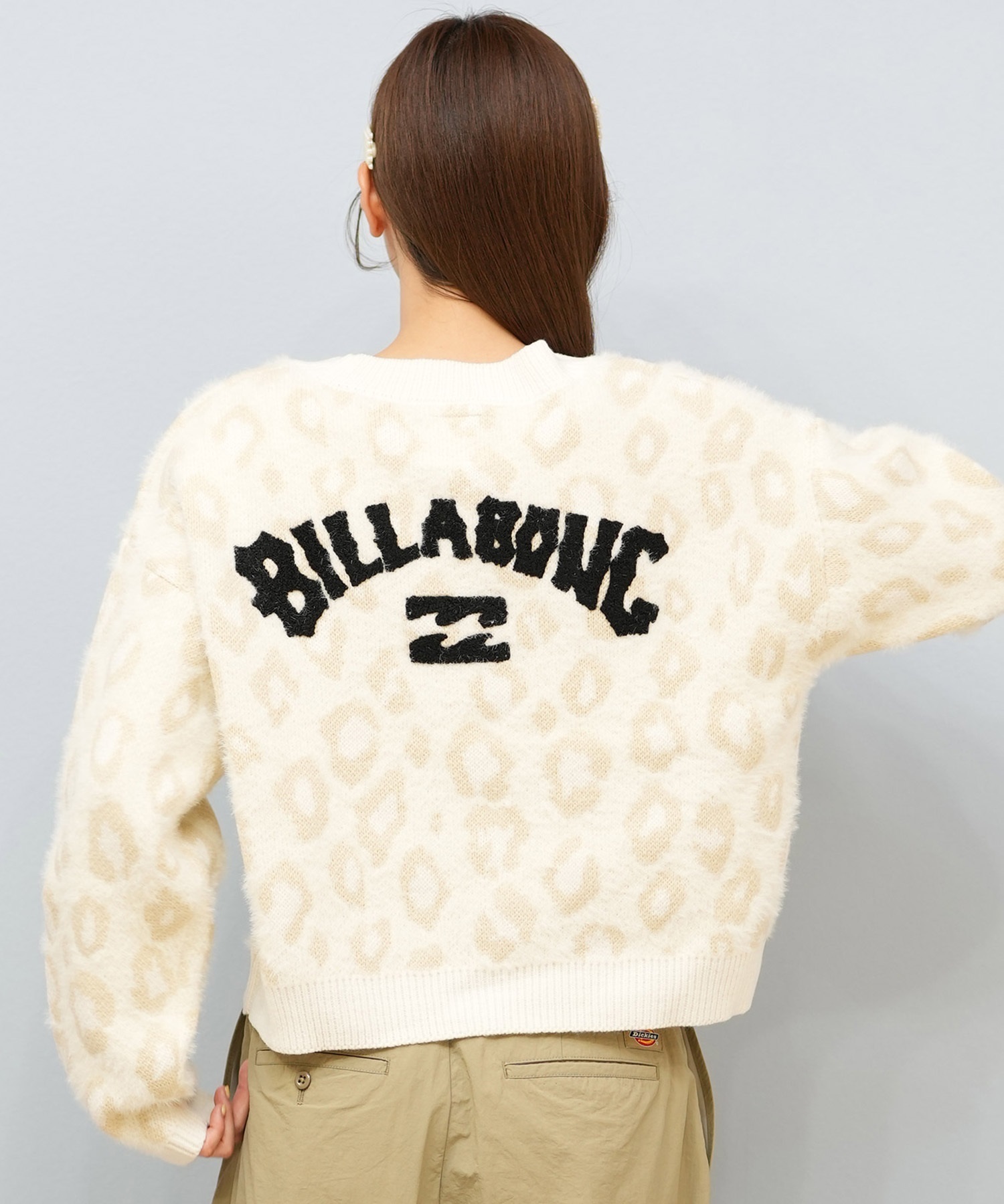 BILLABONG ビラボン ニット セーター カーディガン レディース ヒョウ柄 レオパード柄 バックプリント BF014-U05 ムラサキスポーツ限定(WCP-M)