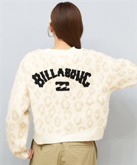 BILLABONG ビラボン ニット セーター カーディガン レディース ヒョウ柄 レオパード柄 バックプリント BF014-U05 ムラサキスポーツ限定(WCP-M)