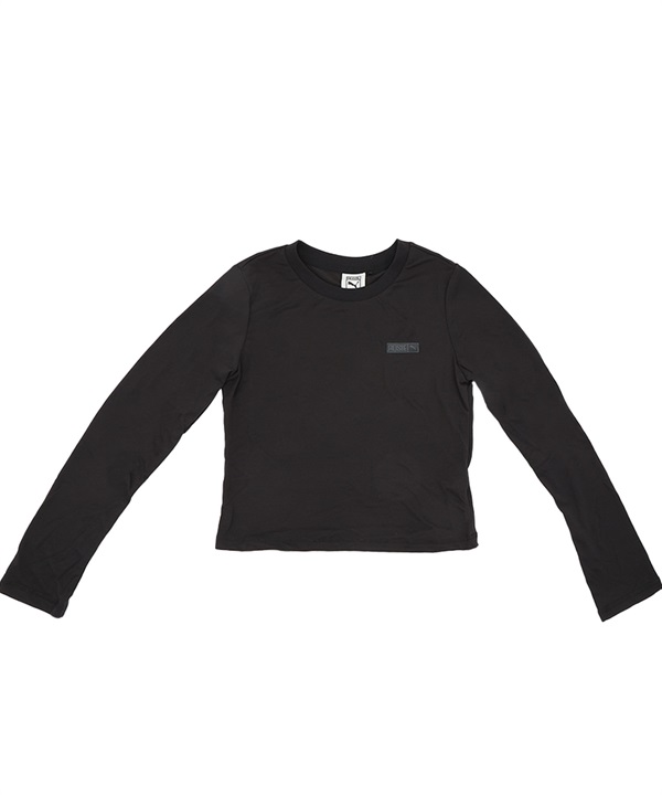 PUMA プーマ ロンT レディース BLACKPINK ロゼ 韓国 クロップド丈 ショート丈 PUMA X ROSE SLIM LONGSLEEVE TE 633805