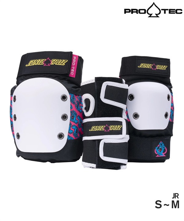 PROTEC プロテック サンタクルーズ コラボ JR 3PACK SET SANTA CRUZ スケートボード プロテクター パッド スケボー セーフティ
