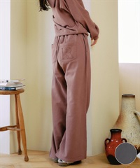 RIKKA FEMME リッカファム ロングパンツ レディース スウェットパンツ ポケット デザイン 裏毛 セットアップ対応 RF25FW10(CGY-FREE)