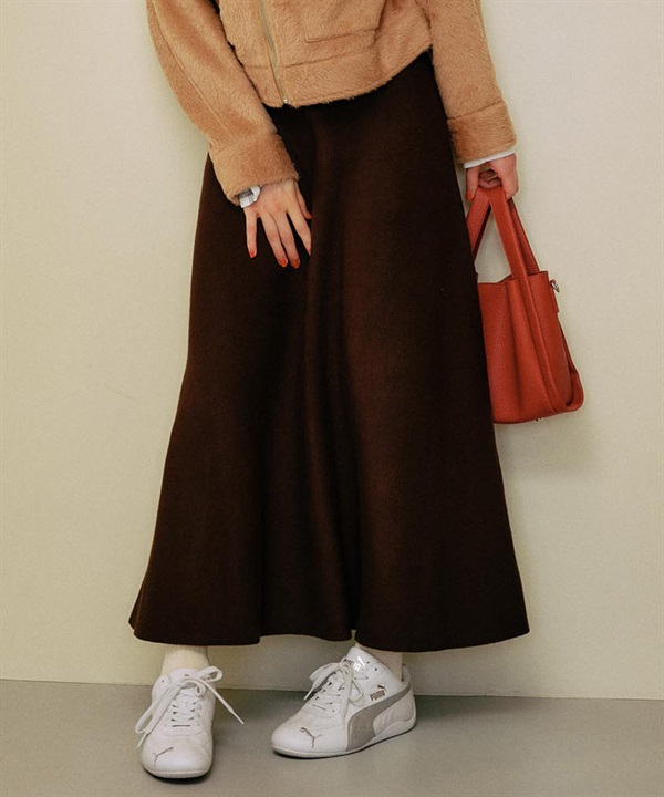 RIKKA FEMME リッカファム ロングスカート レディース リブニットスカート セットアップ対応 RF25FW15