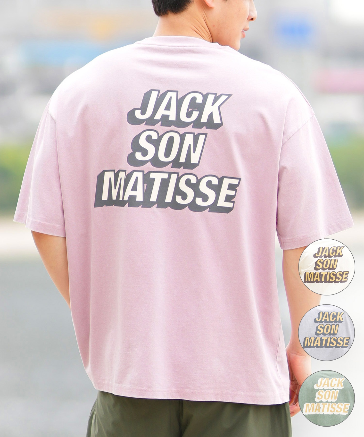 DEAR LAUREL ディアローレル 半袖 Tシャツ メンズ バックプリント ヴィンテージ風 JM JACSON MATISSE DL25S-JM04(OFF-M)