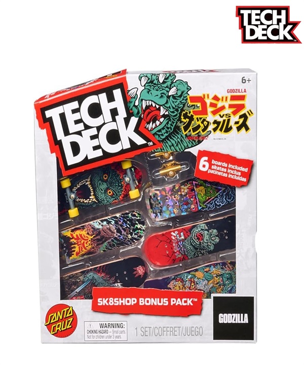 TECH DECK テックデッキ GODZILLA SK8SHOP BONUS PACK スケートボード ユビスケ フィンガーボード プレゼント パーク