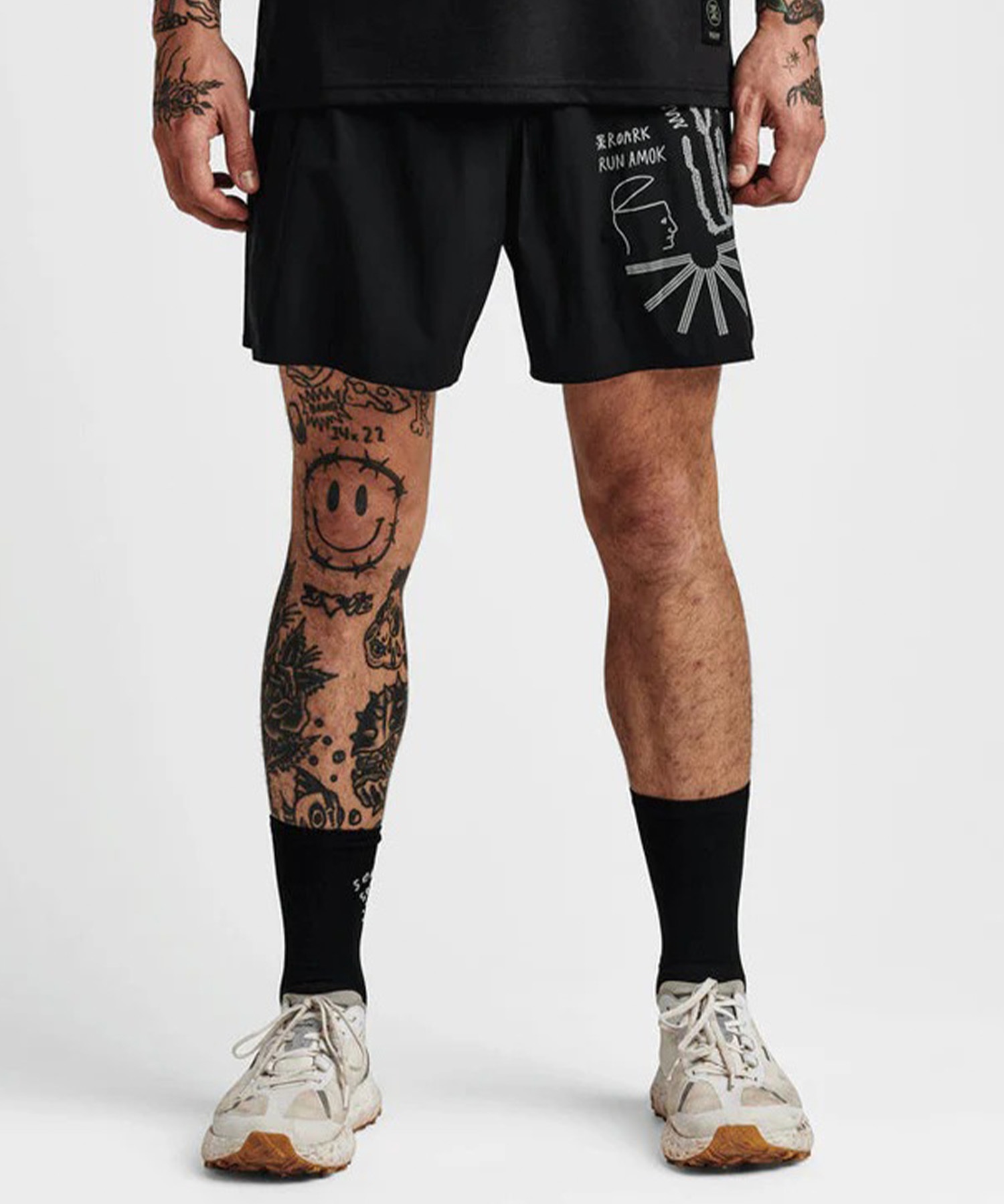 ROARK RUN AMOK ロアーク ランアモック ハーフパンツ ショートパンツ メンズ 軽量 ALTA 5 RS325-BLK(BLACK-S)