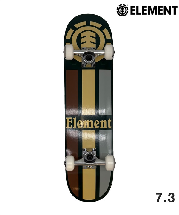 ELEMENT エレメント TRADITION GREEN BLACK キッズ スケートボード コンプリート 7.37 子供 初心者 完成品