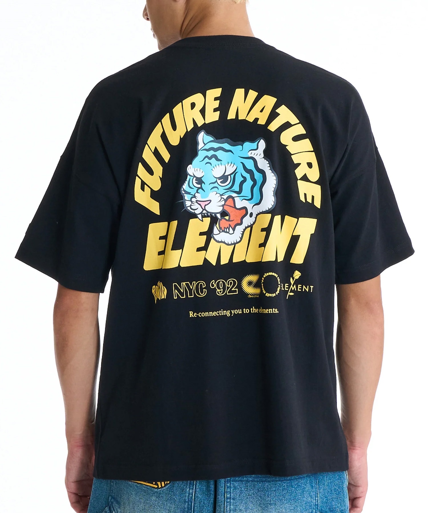 ELEMENT エレメント 半袖 Tシャツ メンズ バックプリント BG021204(FBK-M)