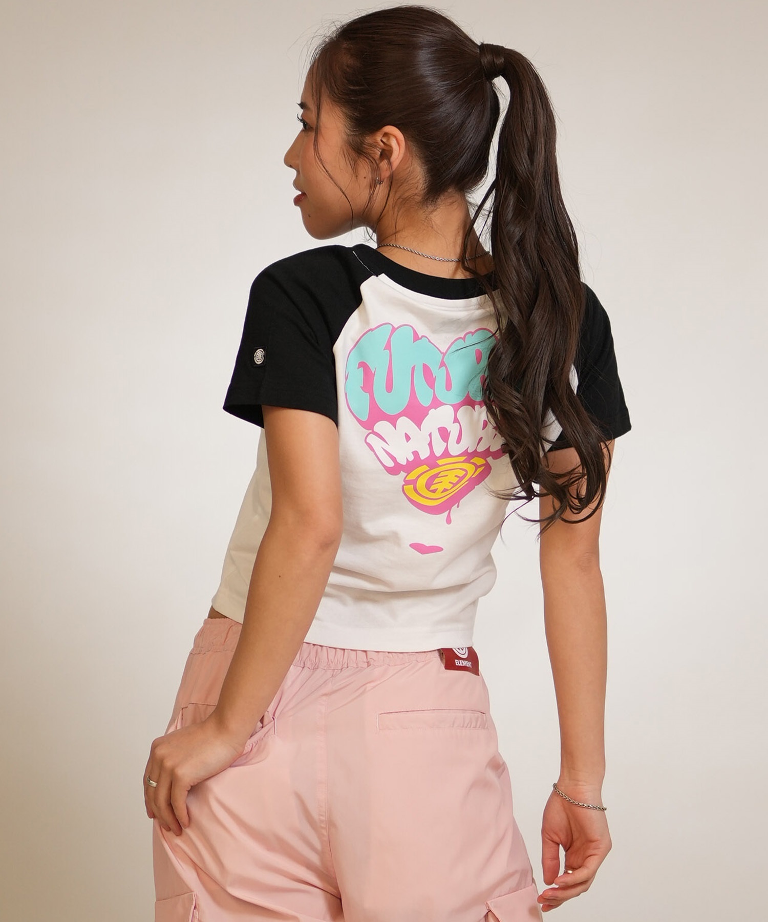 ELEMENT エレメント 半袖 Tシャツ レディース HEART RAGLAN SS W BG023P19(WHB-M)