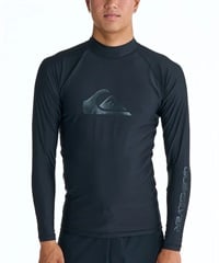 QUIKSILVER クイックシルバー 水着 ラッシュガード メンズ 長袖 Tシャツ ロンT UVカット 速乾 ストレッチ QLY261002(BLK2-M)