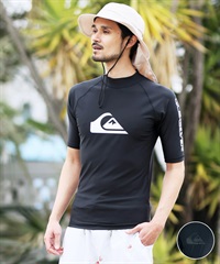 QUIKSILVER クイックシルバー 半袖 ラッシュガード メンズ ALL TIME SR QLY261006(BLK1-M)