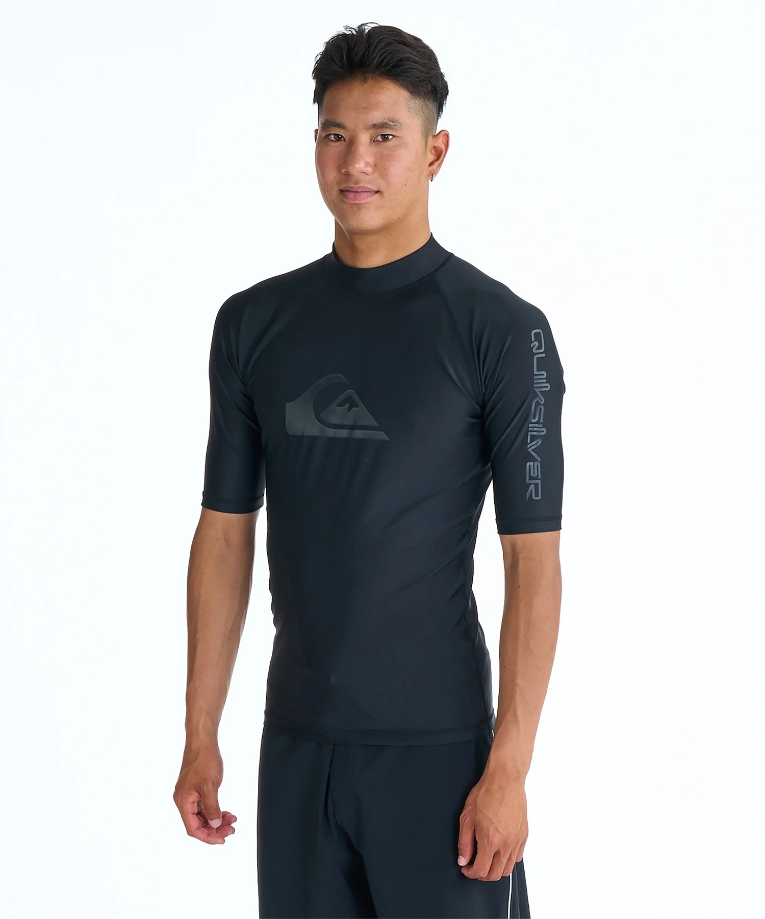 QUIKSILVER クイックシルバー 半袖 ラッシュガード メンズ ALL TIME SR QLY261006(BLK2-M)
