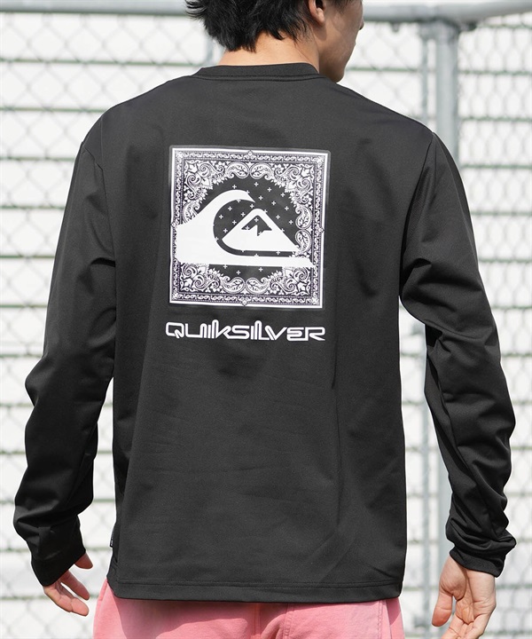 QUIKSILVER クイックシルバー 水着 ラッシュガード 長袖 Tシャツ ロンT メンズ UVカット 速乾  水陸両用 QLY261621M ムラサキスポーツ限定