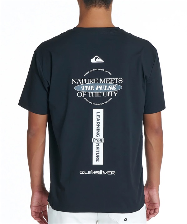 QUIKSILVER クイックシルバー 水着 ラッシュガード メンズ 半袖 Tシャツ UVカット 速乾 軽量 ストレッチ 水陸両用 QLY262014