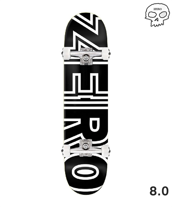 ZERO ゼロ BOLD CLASSIC BLACK スケートボード コンプリート 8 インチ 初心者 スケボー 完成品