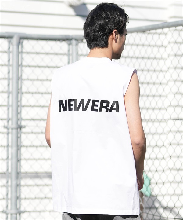 NEW ERA ニューエラ 水着 ラッシュガード タンクトップ メンズ UVカット 吸水速乾 耐塩素 耐海水 水陸両用 14774239(WHT-M)