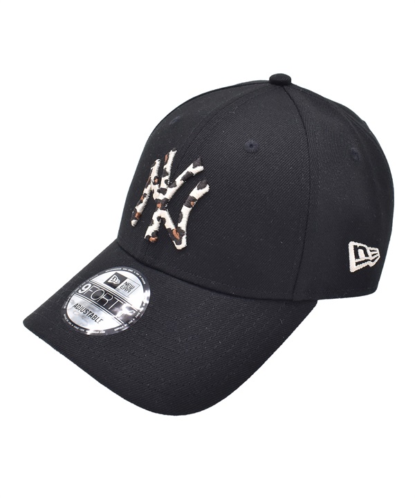 NEW ERA ニューエラ キャップ 9FORTY ニューヨーク・ヤンキース レオパードロゴ ブラック 15200432 ムラサキスポーツ限定