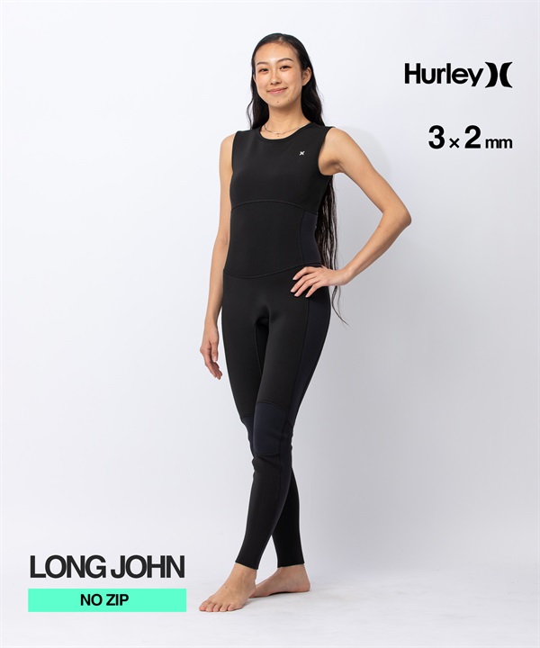 HURLEY ハーレー フロントジップ アイコン GZLJIC26 ウェットスーツ ロングジョン レディース
