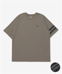 Hurley ハーレー 水着 ラッシュガード 半袖 Tシャツ メンズ UVカット 吸水速乾 水陸両用 MUSS251023(BKBK-M)