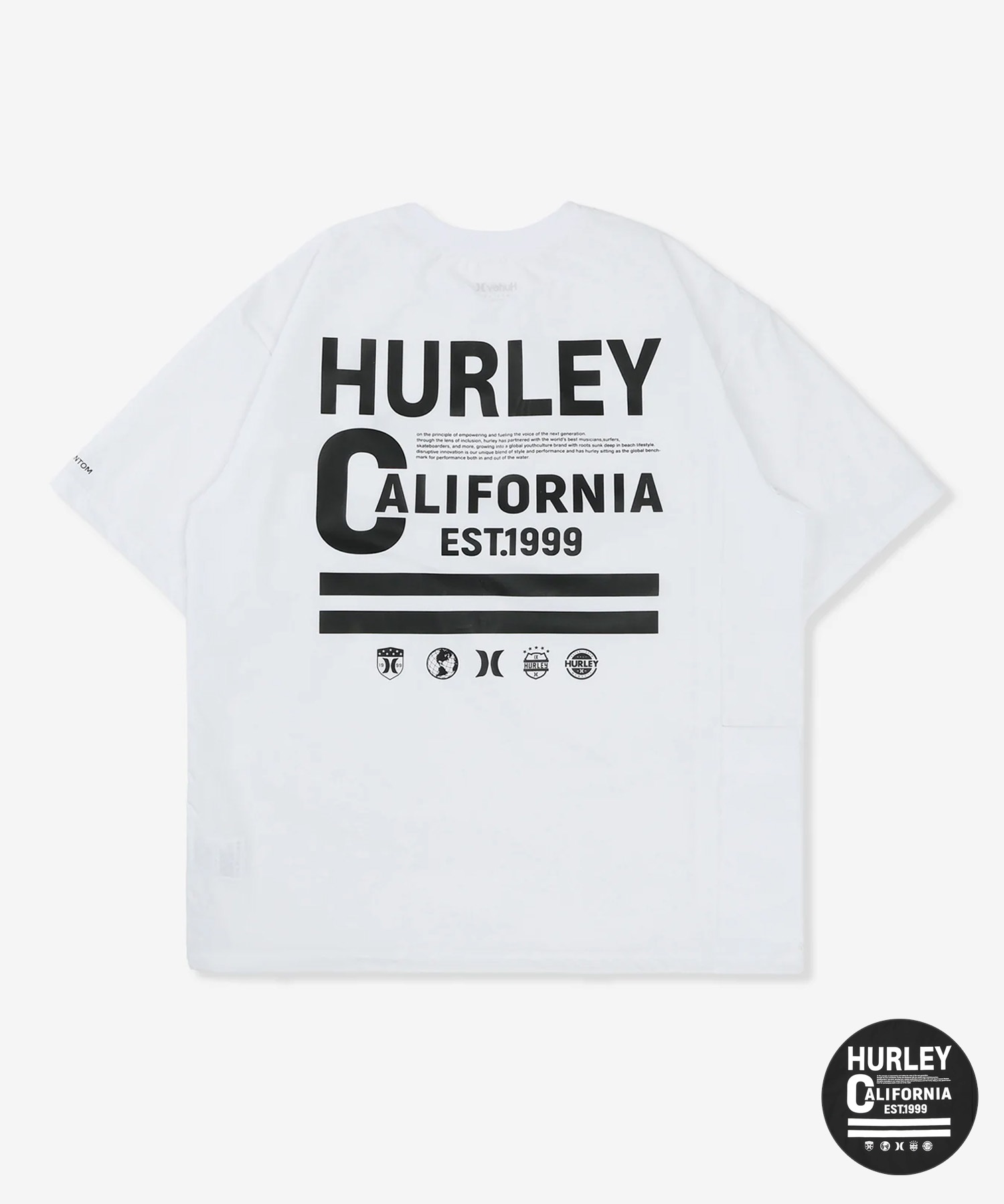 Hurley ハーレー 水着 ラッシュガード 半袖 Tシャツ メンズ 耐久 ストレッチ 水陸両用 MUSS261045(WHT-M)