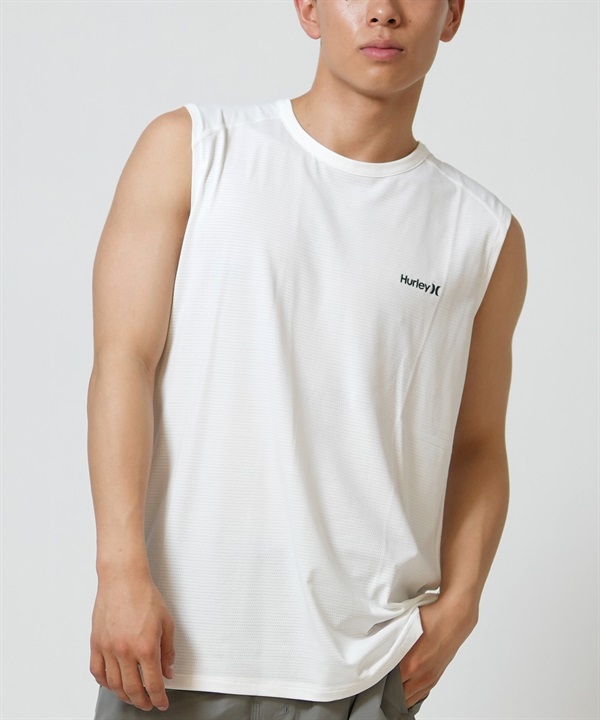 Hurley ハーレー 水着 ラッシュガード タンクトップ メンズ ストレッチ 疎水性 抗菌防臭 水陸両用 MASL26102P(WHT-M)