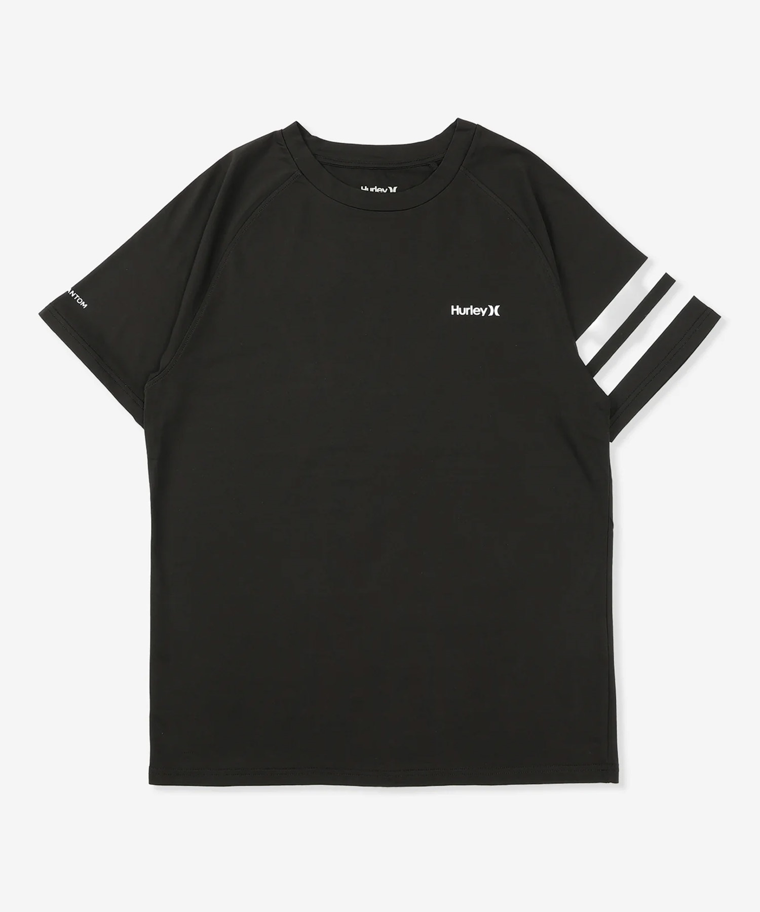 Hurley ハーレー 水着 ラッシュガード 半袖 Tシャツ メンズ UVカット 軽量 ストレッチ 抗菌防臭 疎水 水陸両用 MASS26101P(BLK-M)