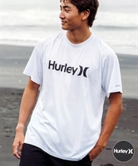 Hurley ハーレー 水着 ラッシュガード 半袖 Tシャツ メンズ UVカット 撥水 速乾 遮熱 MSRG261046(WHT-S)