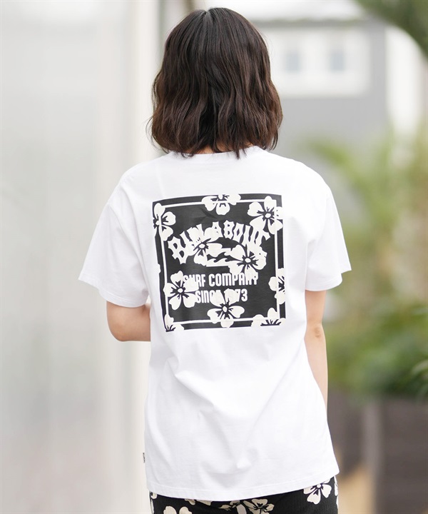 BILLABONG ビラボン 半袖 Tシャツ レディース BACK SQUARE BOY FIT TEE  BG013201