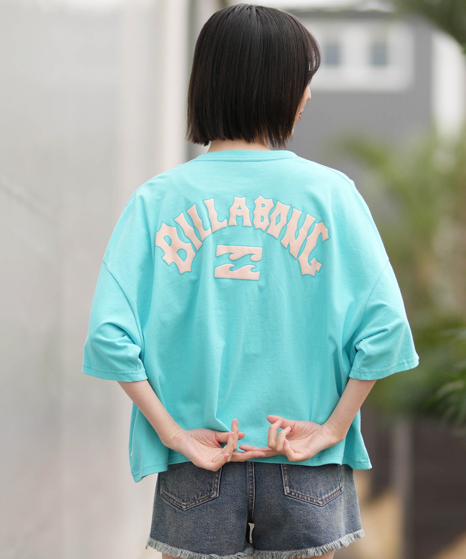 BILLABONG ビラボン 半袖 Tシャツ レディース PUFF ARCH WIDE LOOSE CROP BG013208(OCS-M)