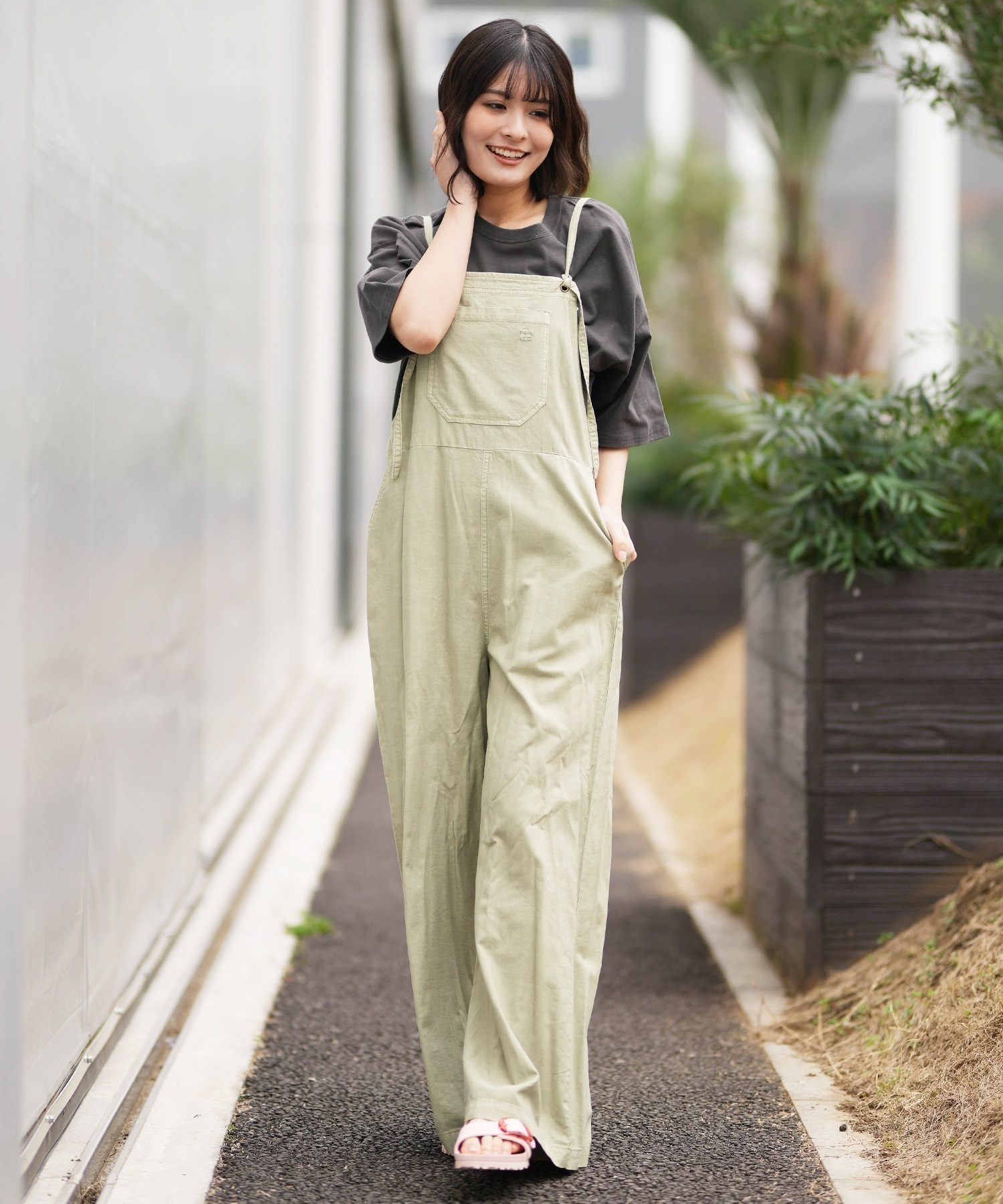 BILLABONG ビラボン オールインワン レディース サロペット パンツ WOVEN SALOPETTE BG013712(KHA-M)