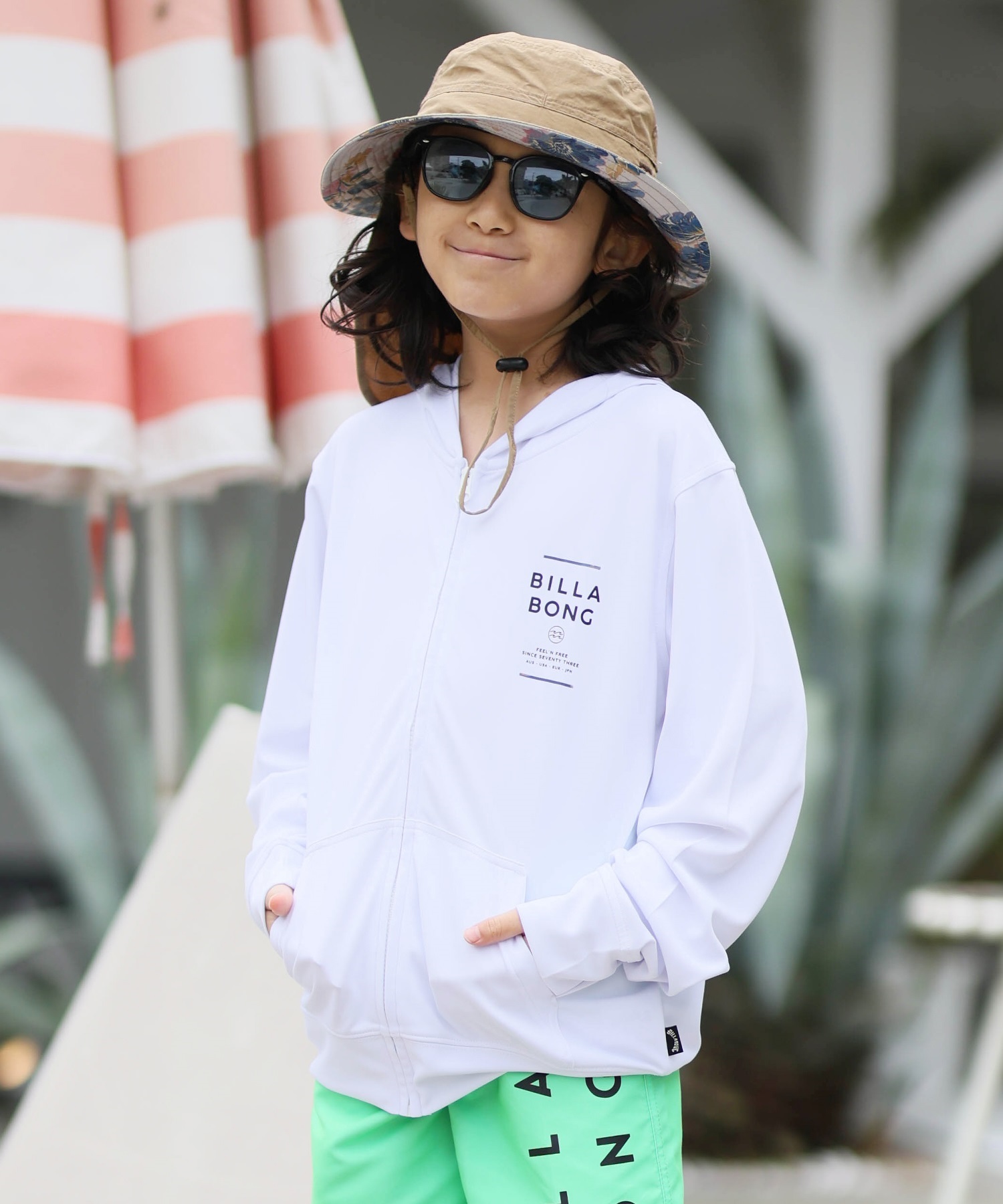 BILLABONG ビラボン ラッシュガード ジップアップ パーカー キッズ BOYS RASHGUARD ZIP HOODIE BG015852
