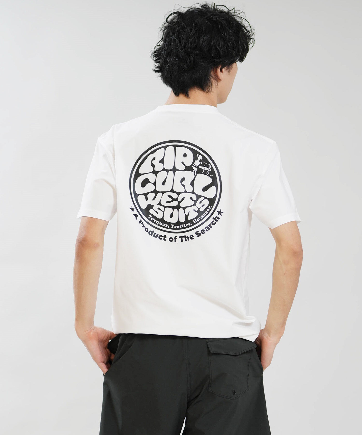 RIP CURL リップカール 水着 ラッシュガード 半袖 Tシャツ メンズ WETTI PASSAGE ICON RASH RCM6S-4304(WHT-M)
