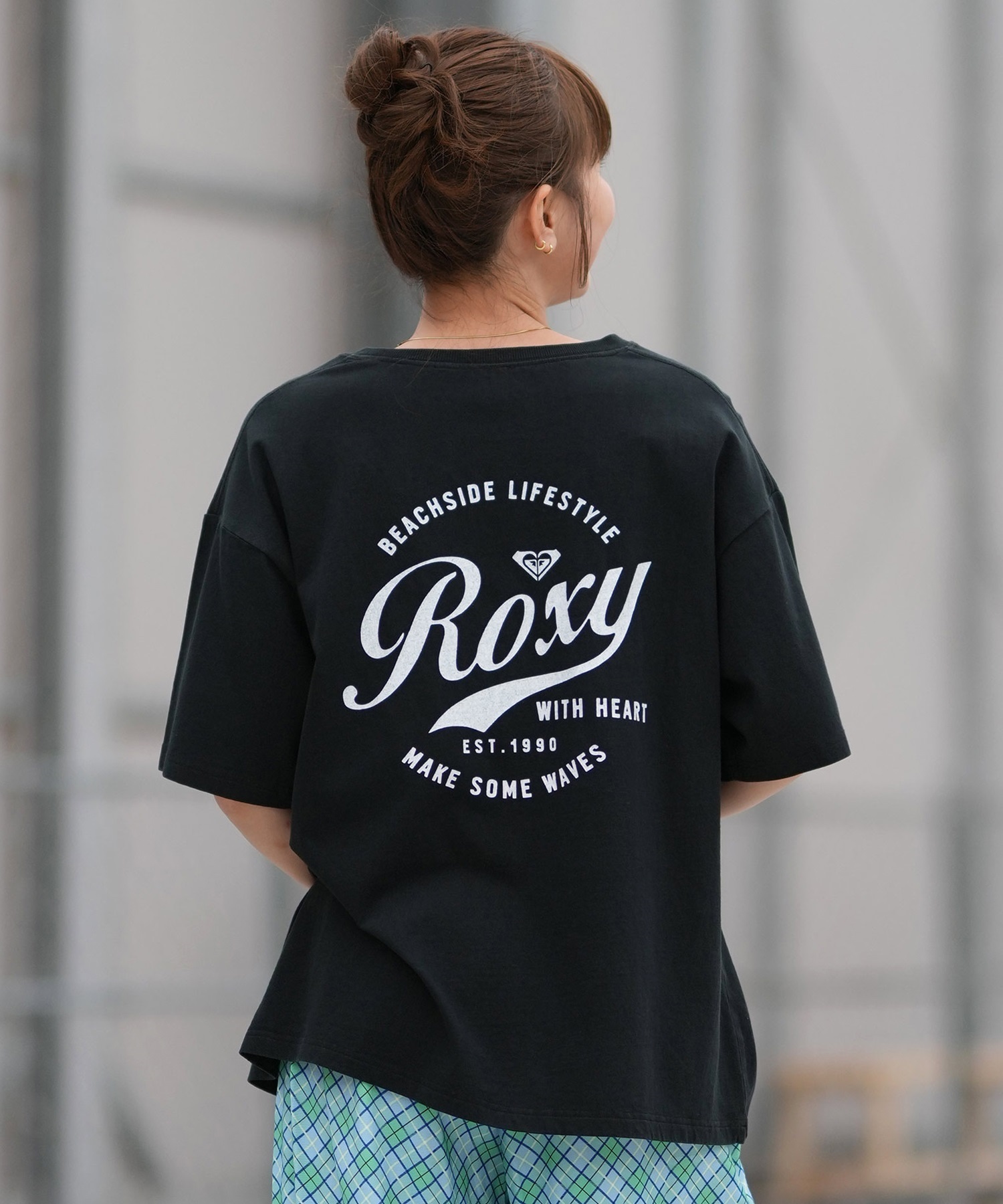 ROXY ロキシー 半袖 Tシャツ レディース バックプリント ドロップショルダー RST261076(BBK-S)