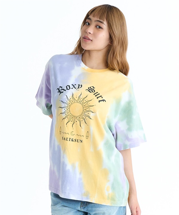 ROXY ロキシー 半袖 Tシャツ レディース バックプリント ボーダー タイダイ RST261093