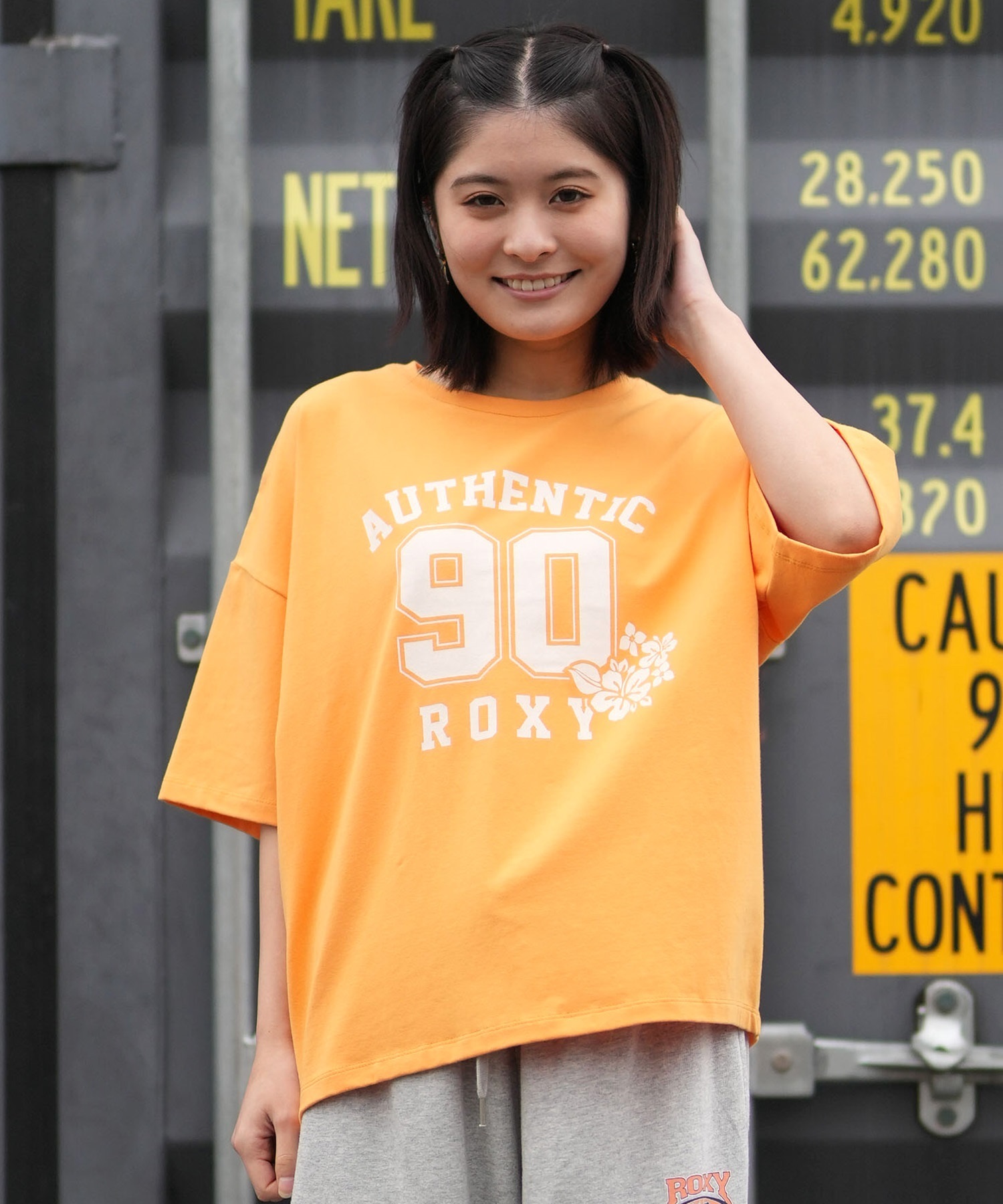 ROXY ロキシー 半袖 Tシャツ レディース フロントプリント RST261641M ムラサキスポーツ限定(ORG-M)
