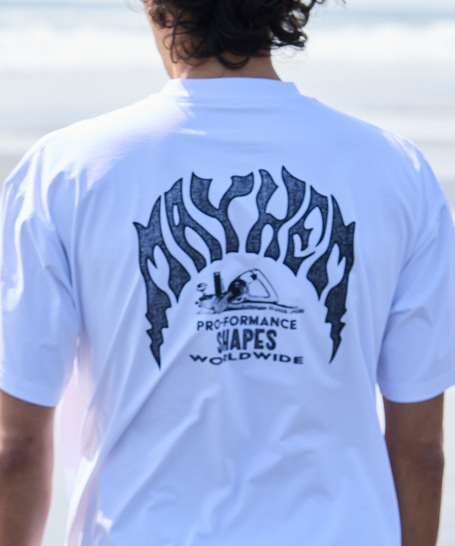 LOST ロスト 水着 ラッシュガード メンズ 半袖 Tシャツ UVカット 速乾 ストレッチ 水陸両用 LM6S-4303(WHT-M)
