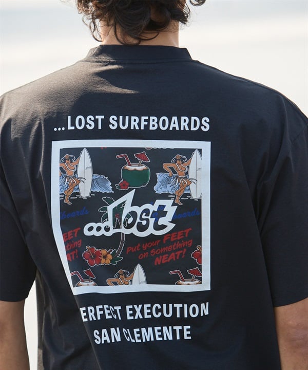 LOST ロスト 水着 ラッシュガード メンズ 半袖 Tシャツ UVカット 速乾 ストレッチ 水陸両用 LM6S-4304