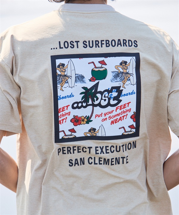 LOST ロスト 水着 ラッシュガード メンズ 半袖 Tシャツ UVカット 速乾 ストレッチ 水陸両用 LM6S-4304