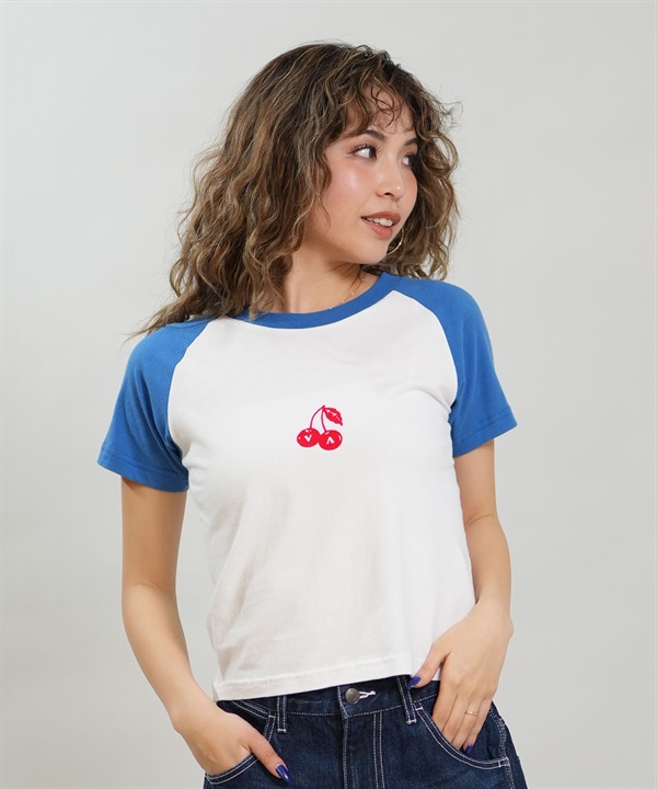 RVCA ルーカ 半袖 Tシャツ レディース クロップド丈 ショート丈 ROAM RAGLAN CROPPED BABY TEE BG043204