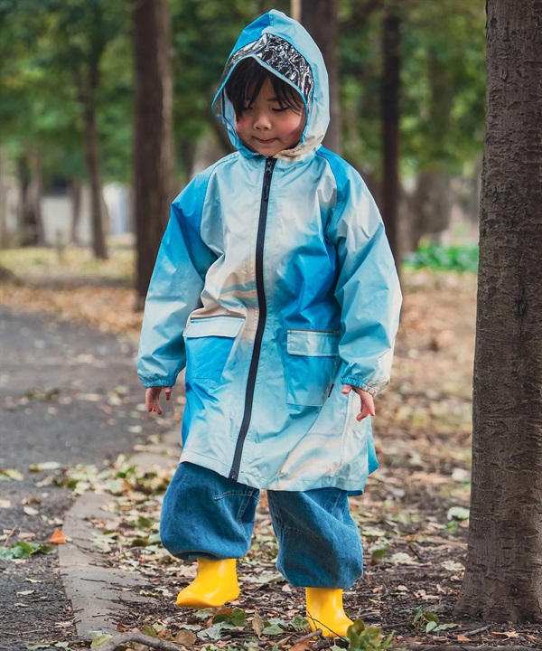 KiU キウ レインコート ポンチョ キッズ ジュニア 子供 ランドセル対応 K409M