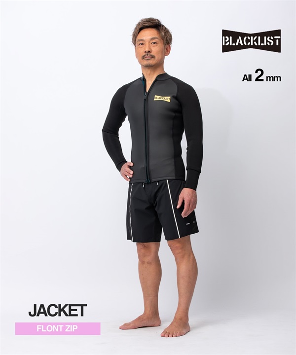 BLACK LIST ブラックリスト フロントジップ ブラックリスト BLFZJK26 ウェットスーツ ロングジャケット メンズ